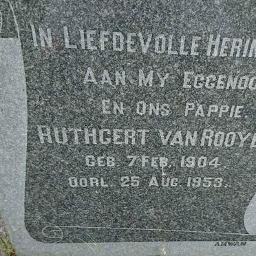 ROOYEN Ruthgert, van 1904-1953