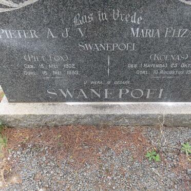 SWANEPOEL Pieter A.J.V. 1902-1953 &amp; Maria Elizabeth HAVENGA 1905-1976