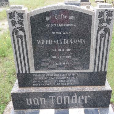 TONDER Wilhelmus Benjamin, van 1894-1950