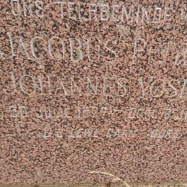 VOSLOO Jacobus Petrus Johannes 1877-1952