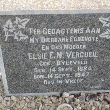 VERCUEIL Elsie E.M. nee BYLEVELD 1884-1947