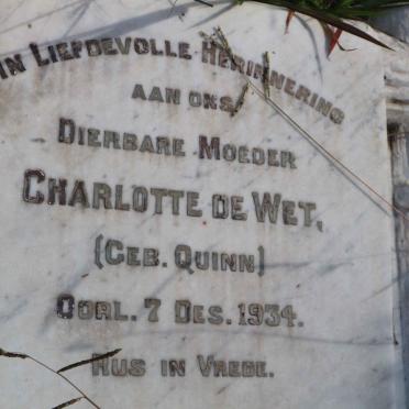 WET Charlotte, de nee QUINN -1934