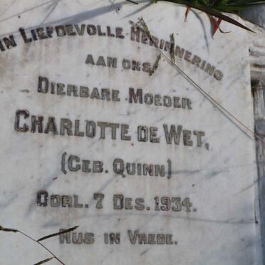 WET Charlotte, de nee QUINN -1934