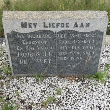 WET Jacobus J.G., de 1883-1944