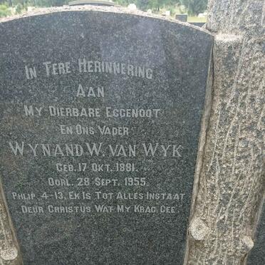 WYK Wynand W., van 1881-1955 &amp; Anna C.M. OLIVIER 1878-1973