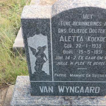 WYNGAARD Aletta, van 1939-1951