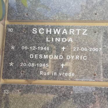 SCHWARTZ Desmond Dyric 1945- &amp; Linda 1946-2007