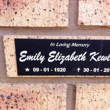 KEWLEY Emily Elizabeth 1920-2011