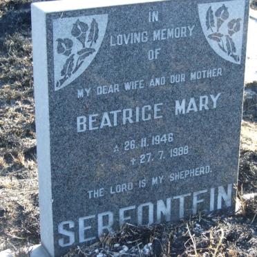 SERFONTEIN Beatrice Mary 1946-1988