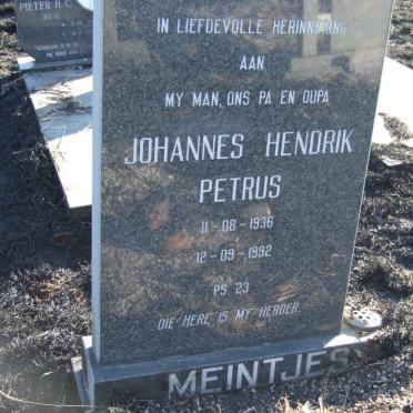 MEINTJES Johannes Hendrik Petrus 1936-1992