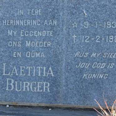 BURGER Laetitia 1933-1981