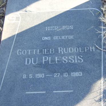 PLESSIS Gottlieb Rudolph, du 1910-1983