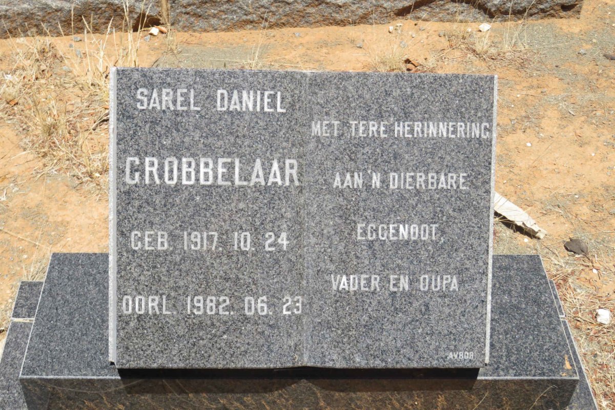 GROBBELAAR Sarel Daniel 1917-1982