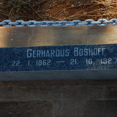 BOSHOFF Gerhardus 1862-1927