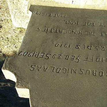 BOSHOFF Jacobus Nicolaas 1909-1910