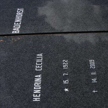 BADENHORST David Frederick 1918-1998 :: BADENHORST Hendrina Cecilia 1922-2009