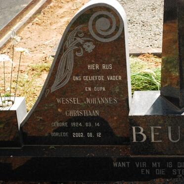 BEUKES Wessel Johannes Christiaan 1924-2002 &amp; Hendrika Petronella 1934-1994 