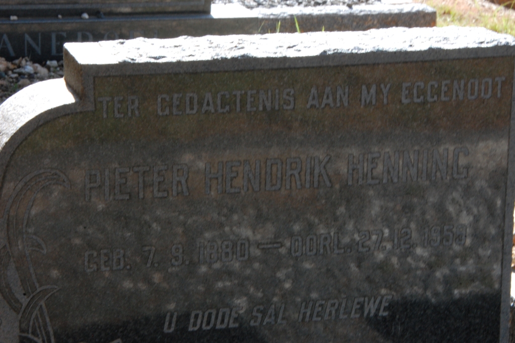 HENNING Pieter Hendrik 1880-1959