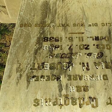 JOUBERT Maria M. nee JACOBS 1858-1938