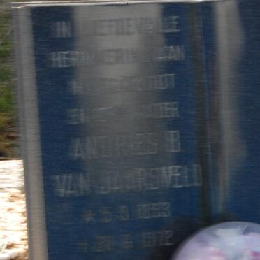 JAARSVELD Albertus B, van 1893-1972