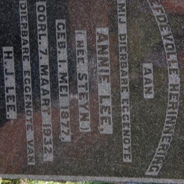 LEE Annie nee STEYN 1877-1932
