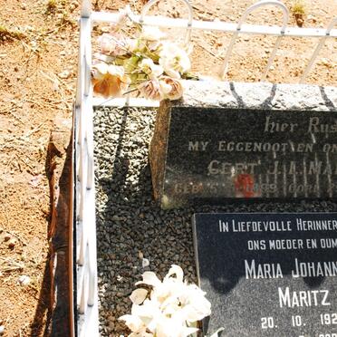 MARITZ Gert J.L. 1899-1963 &amp; Maria Johanna 1924-2002