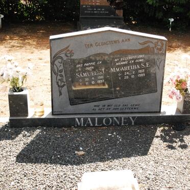MALONEY Samuel J. 1910-1997 &amp; Margaretha S.E. 1912-1989
