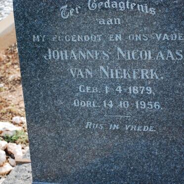 NIEKERK Johannes Nicolaas, van 1879-1956