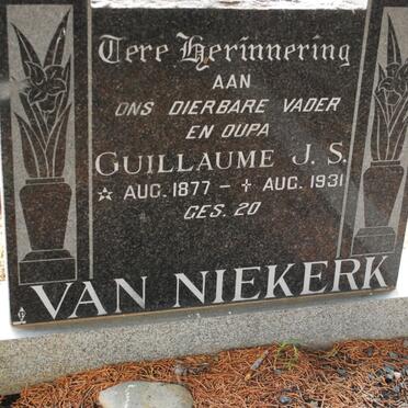 NIEKERK Guillaume J.S., van 1877-1931