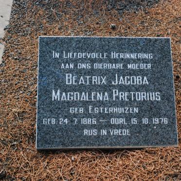 PRETORIUS Beatrix Jacoba Magdalena nee ESTERHUIZEN 1886-1976