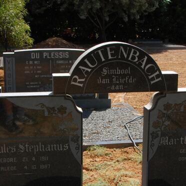 RAUTENBACH Hercules Stephanus 1911-1987 &amp; Martha Elizabeth 1911-1979