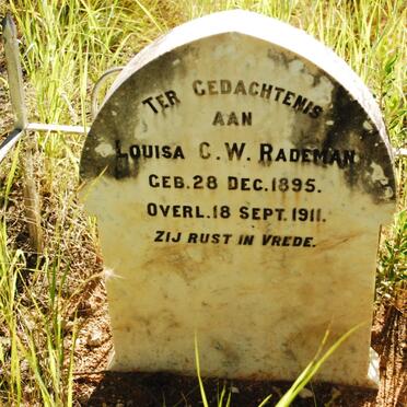 RADEMAN Louisa C.W. 1895-1911