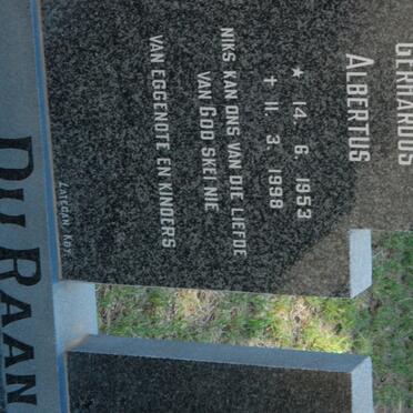 RAAN Gerhardus Albertus, du 1953-1998