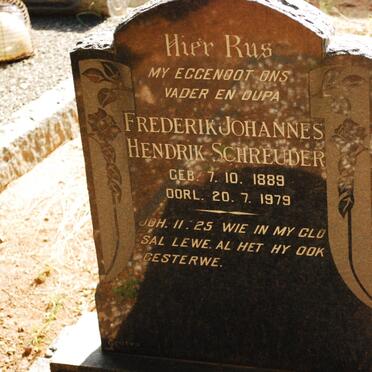 SCHREUDER Frederik Johannes Hendrik 1889-1979