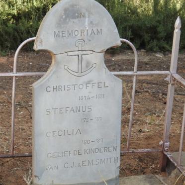 SMITH Christoffel 1874-1881 :: SMITH Stefanus 1878-1887 :: SMITH Cecilia 1880-1887