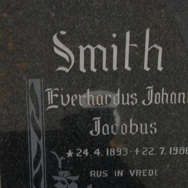 SMITH Everhardus Johannes Jacobus 1893-1986