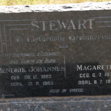 STEWART Hendrik Johannes 1883-1965 &amp; Margaretha 1879-1978