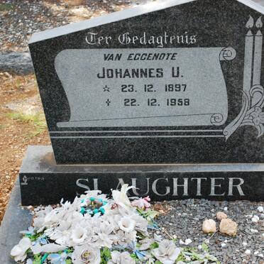 SLAUGHTER Johannes U. 1897-1958