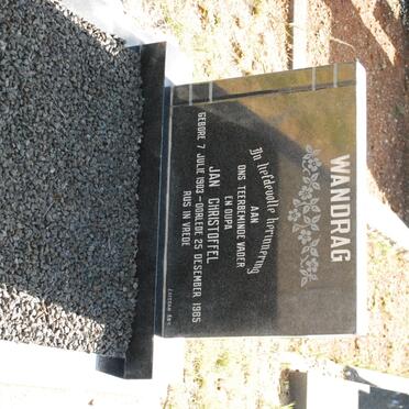 WANDRAG Jan Christoffel 1903-1985