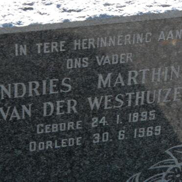 WESTHUIZEN Andries Marthinus, van der 1895-1969
