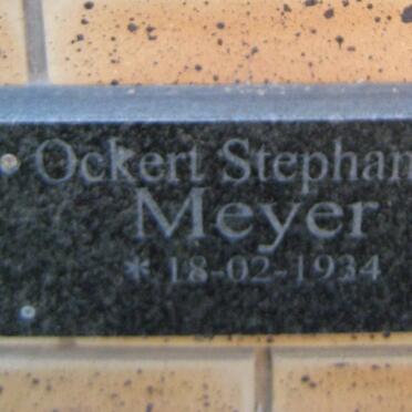 MEYER Ockert Stephanus 1934-