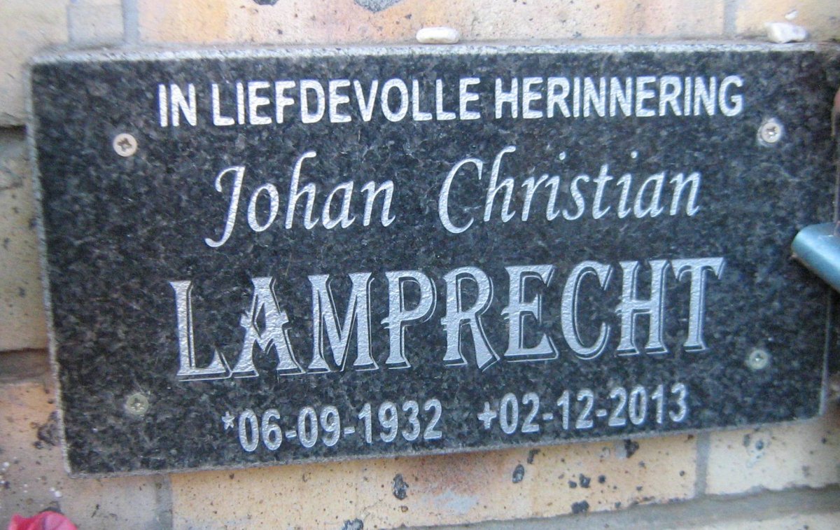 LAMPRECHT Johan Christian 1932-2013