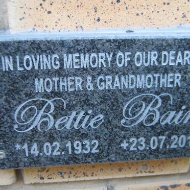 BAIN Bettie 1932-2016
