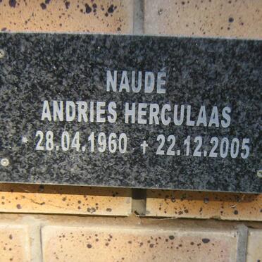 NAUDÉ Andries Herculaas 1960-2005