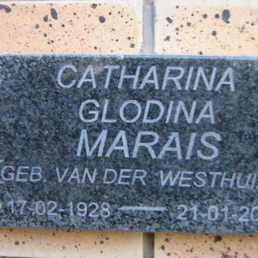 MARAIS Catharina Glodina nee VAN DER WESTHUIZEN 1928-2004