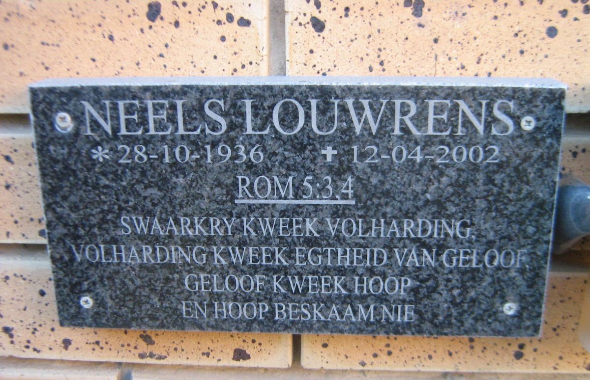 LOUWRENS Neels 1936-2002