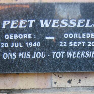 WESSELS Peet 1940-2009
