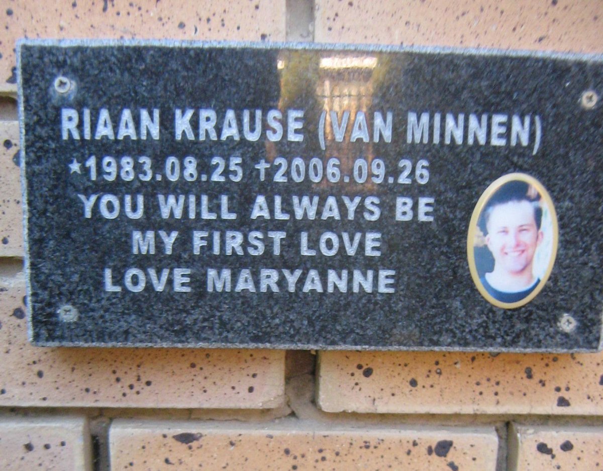 MINNEN Riaan Krause, van 1983-2006