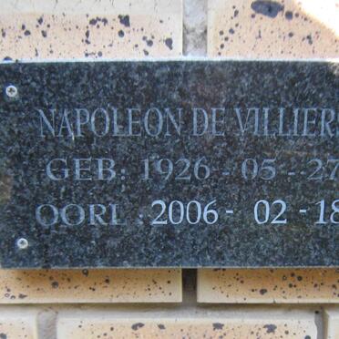 VILLIERS Napoleon, de 1926-2006