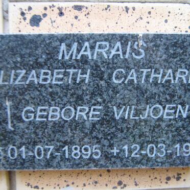 MARAIS Elizabeth Catharina nee VILJOEN 1895-1979